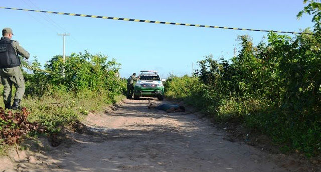 Estrada vicinal onde Diego Brito foi assassinado (Crédito: Blog do Pessoa)