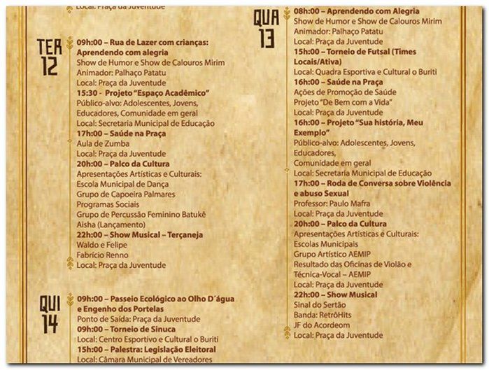 Programação XXXIII Semana Cultural da Juventude - Imagem 3