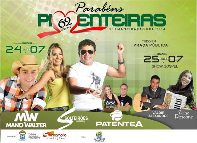 Solteirões do Forró neste domingo no aniversario de Pimenteiras - Imagem 1