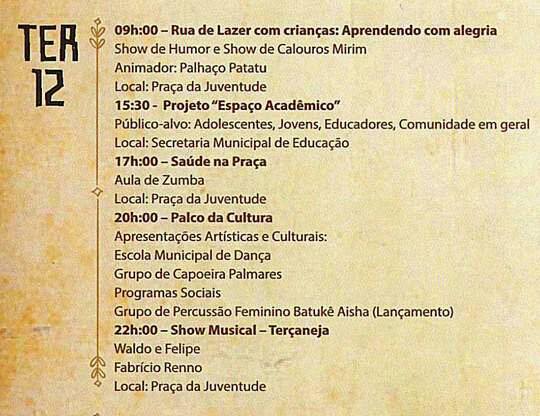 Confira a Programação da XXXIII Semana Cultura da Juventude - Imagem 4