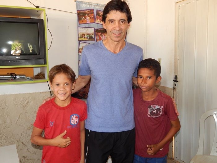 Mauro Galvão esteve com adolescentes e jogou com veterano. - Imagem 24