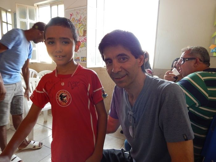 Mauro Galvão esteve com adolescentes e jogou com veterano. - Imagem 30