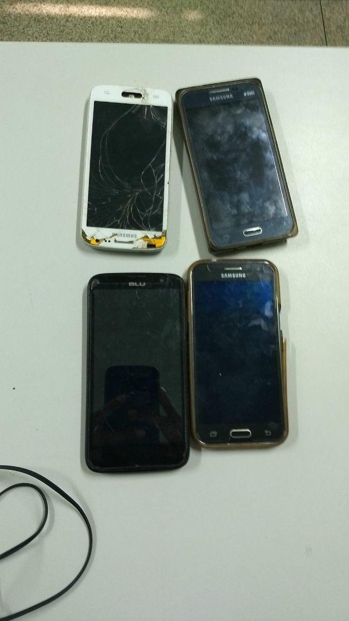 Celulares apreendidos (Crédito: Reprodução/Polícia Civil)