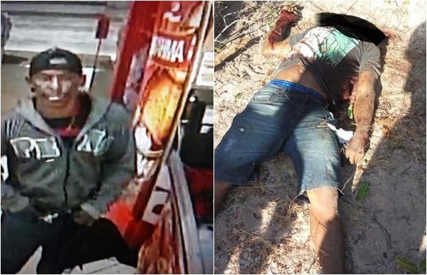 “Negão” registrado por uma câmera de segurança em um dos assaltos teve a cabeça decepada (Crédito: Reprodução)