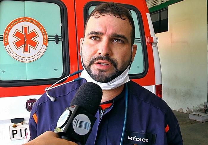 Médico do SAMU, Hydson Robério.  (Crédito: Kairo Amaral)
