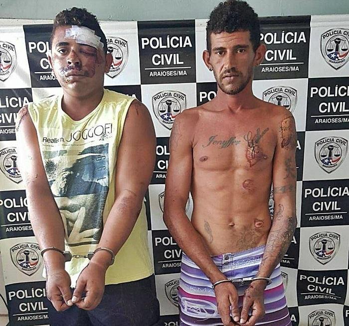 Dupla presa em flagrante. (Crédito: Polícia Civil)