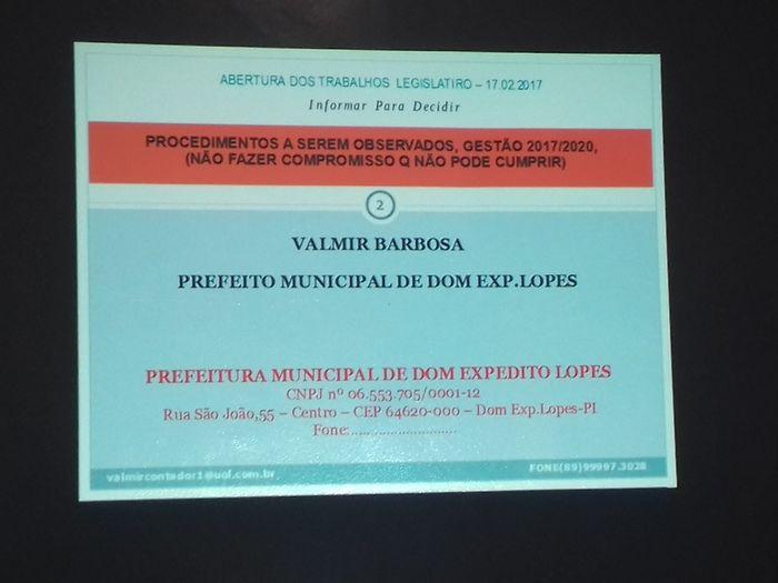 Prefeito Valmir Barbosa abre trabalhos na Câmara Municipal - Imagem 24
