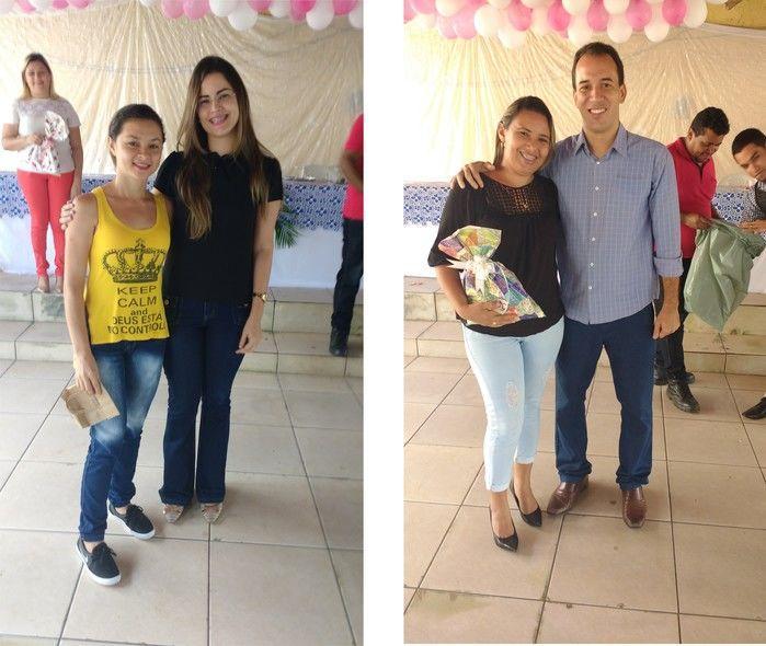 Aristeu Carvalho (Crédito: Fisioterapeuta Giuliane e o vereador Ricardo Barbosa entregando brindes)