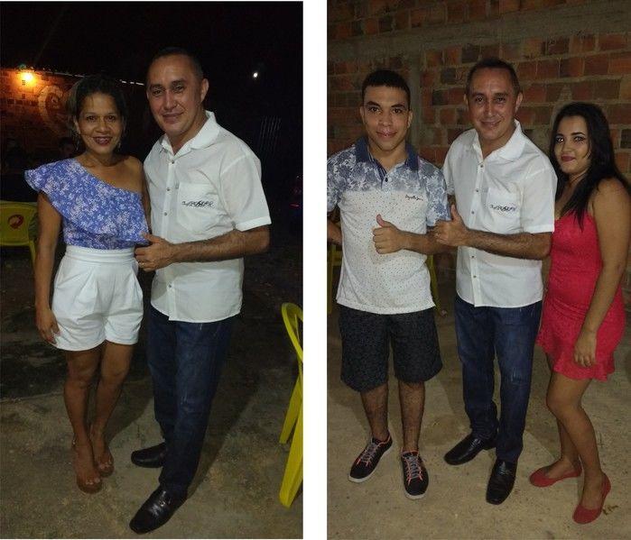 Foto à esquerda a amiga Rosana e à direita o casal Paulo Júnior e Jayne (Crédito: Edilene Lima)