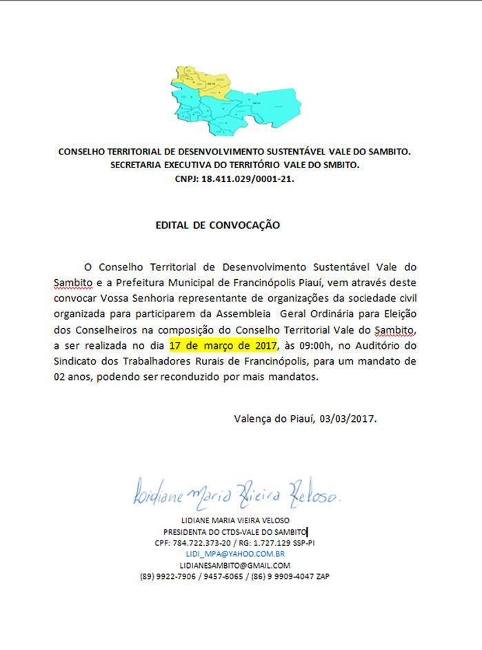 Convite - Assembleia Do Vale do Sambito - Imagem 1