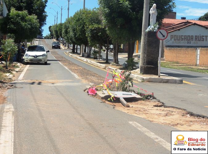Serviço mal feito causa perigo na BR-404 na entrada da cidade - Imagem 1