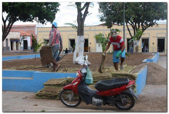 Prefeitura de Inhuma realiza implantação de grama em Praças - Imagem 4