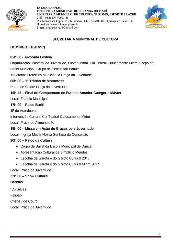 Divulgada a Programação da XXXIV Semana da Juventude - Imagem 2