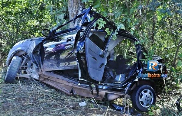 Homem morre e três ficam feridos após carro capotar na BR-343 (Crédito: Reprodução)