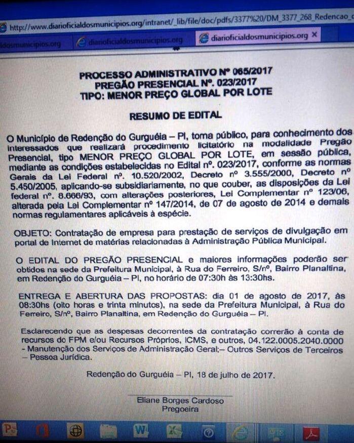 Prefeitura de Redenção vai contratar Portais de Internet  - Imagem 1