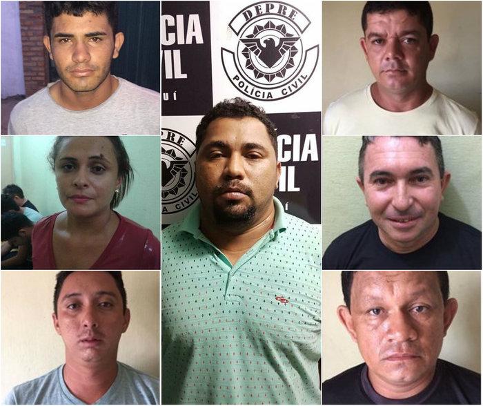 Presos na operação (Crédito: Polícia Civil)