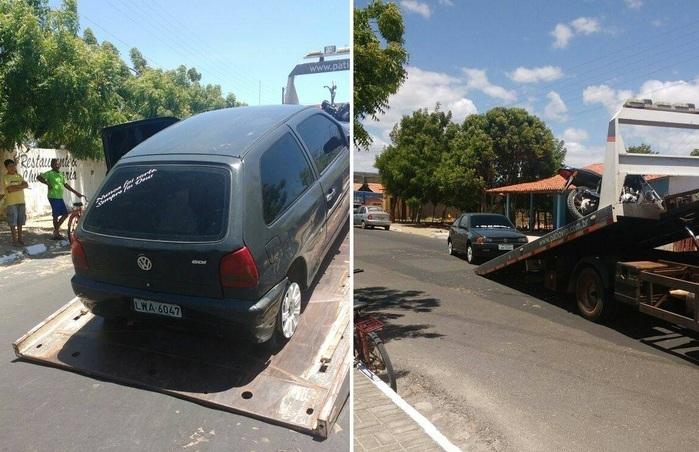 Carro foi apreendido. (Crédito: Kairo Amaral)