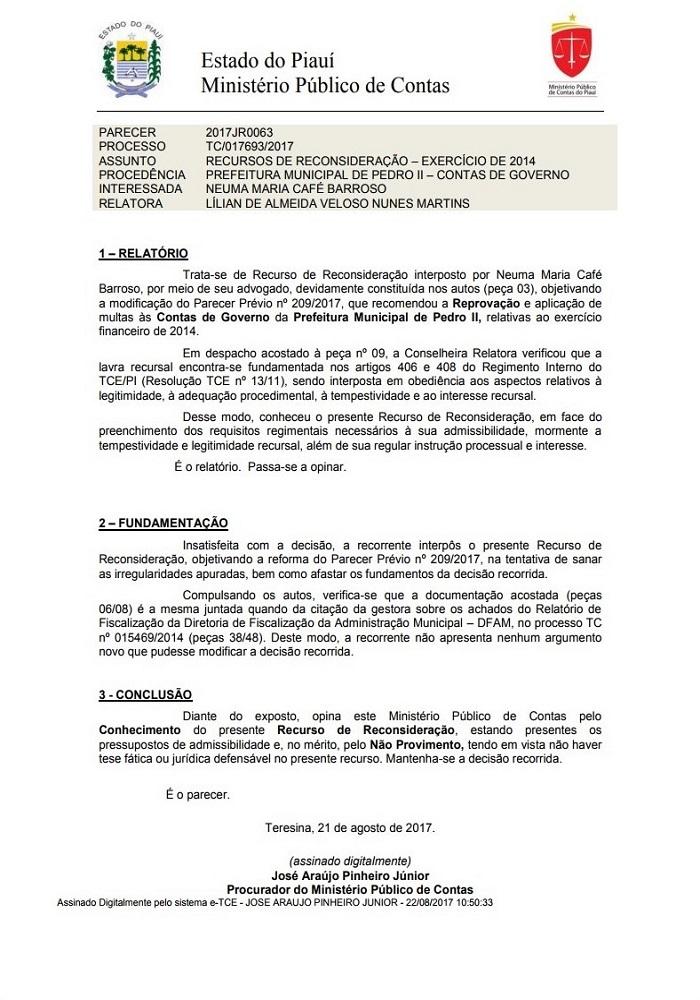 Ex-Prefeita Neuma Café tem contas reprovadas pelo TCE - Piauí  - Imagem 2