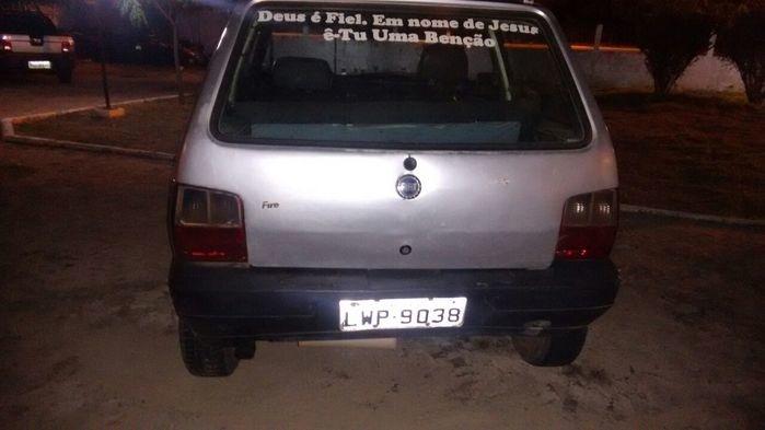 Carro roubado em Fronteiras (Crédito: Polícia Militar)