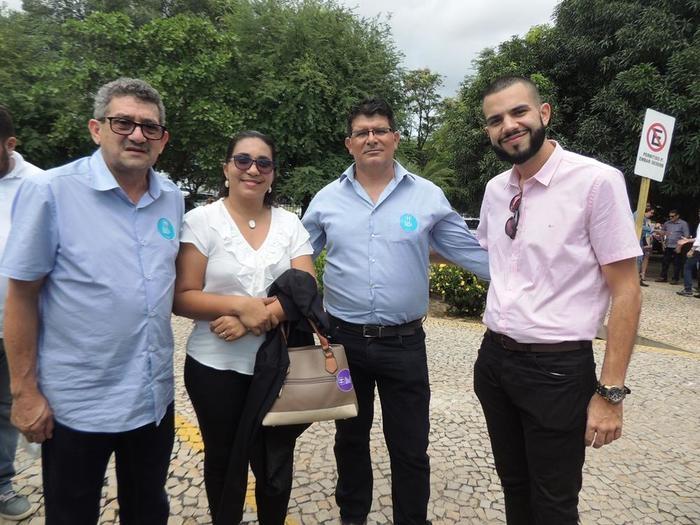 Prefeito Alvimar Martins, professora Ana Jaira, Ednaldo Gomes e Arthur Hens - consultor da universidade Cruzeiro do Sul  (Crédito: Edinardo Pinto )