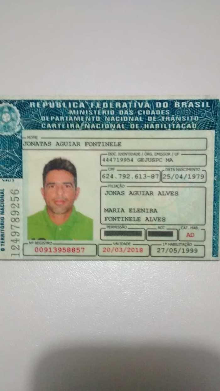 CNH do proprietário do veículo (Crédito: Policia Civil de Parnarama)