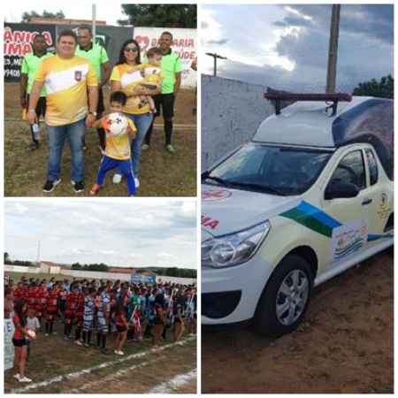Início de campeonato têm futebol e entrega de ambulância em Santo Inácio