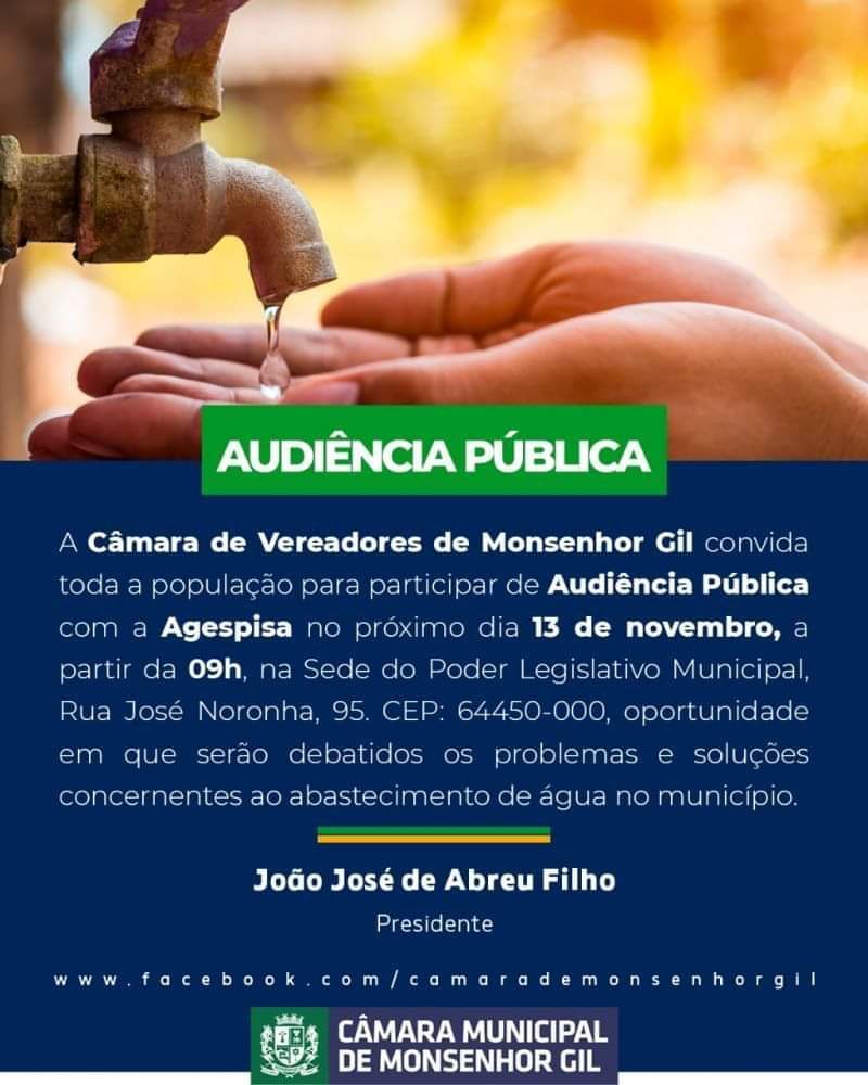 Câmara Municipal  traz Agespisa para audiência pública. Agespisa e prefeitura anunciam ações imediatas  - Imagem 1
