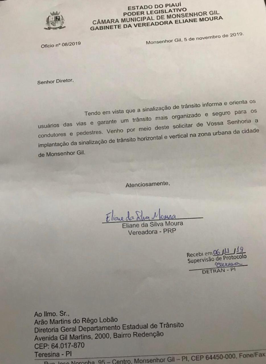 Diretor do Detran Piauí visita Monsenhor Gil visando sinalizar vias - Imagem 1