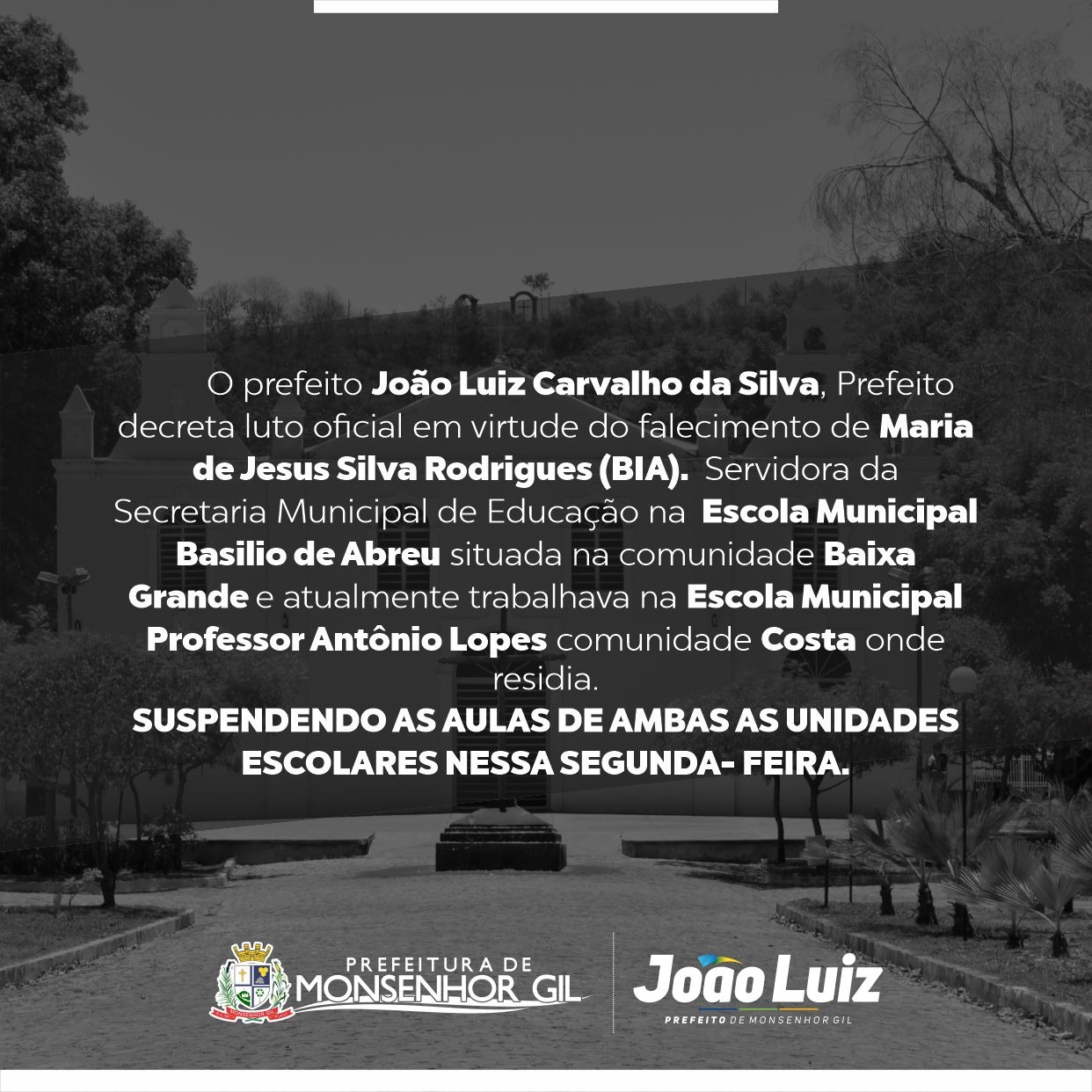 Prefeito João Luiz e Secretaria Norma Suely lamentam morte de servidora - Imagem 3