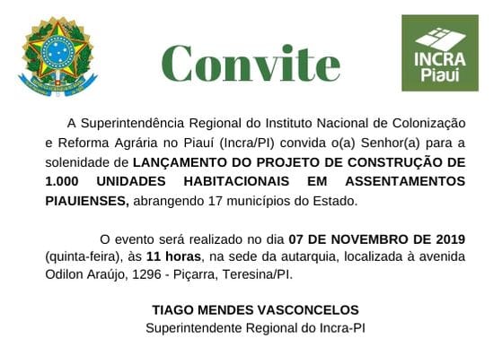 Unidades Habitacionais:  prefeito Marcelino Almeida participa de Lançamento do Projeto de 1.000 casas para assentamentos do Piauí  - Imagem 2