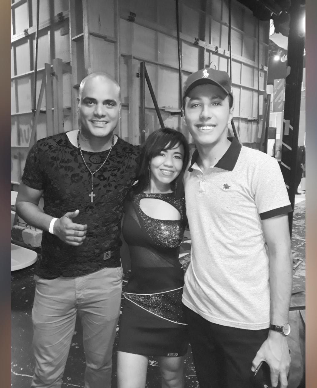 Com o conterrâneo e cantor Hudson Barros e o produtor César Teles