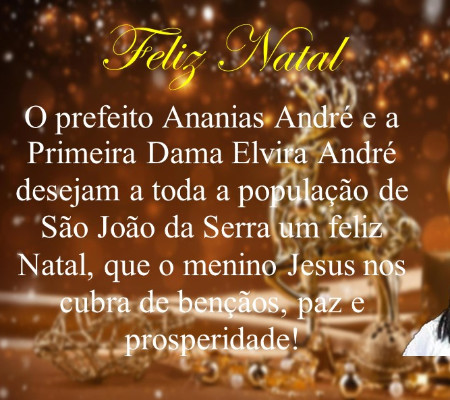 Mensagem de natal do prefeito Ananias André