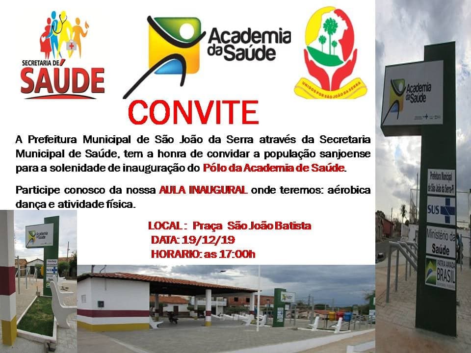 Prefeito Ananias André convida todos para inauguração da Academia da Saúde  - Imagem 1