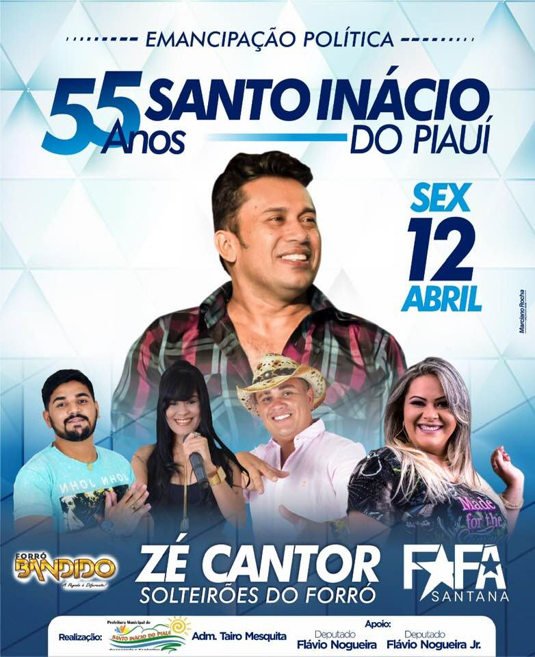 Prefeitura divulga programação de aniversário dos 55 anos da cidade de Santo Inácio do Piauí 