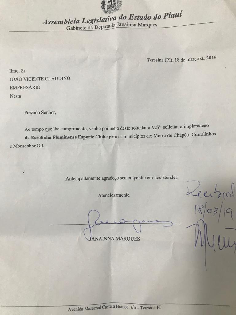 Monsenhor Gil no roteiro de implantação da Escolinha de Futebol do Fluminense  - Imagem 2