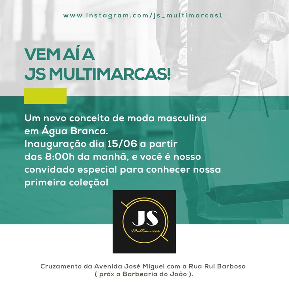 Vem aí a JS Multimarcas moda masculina