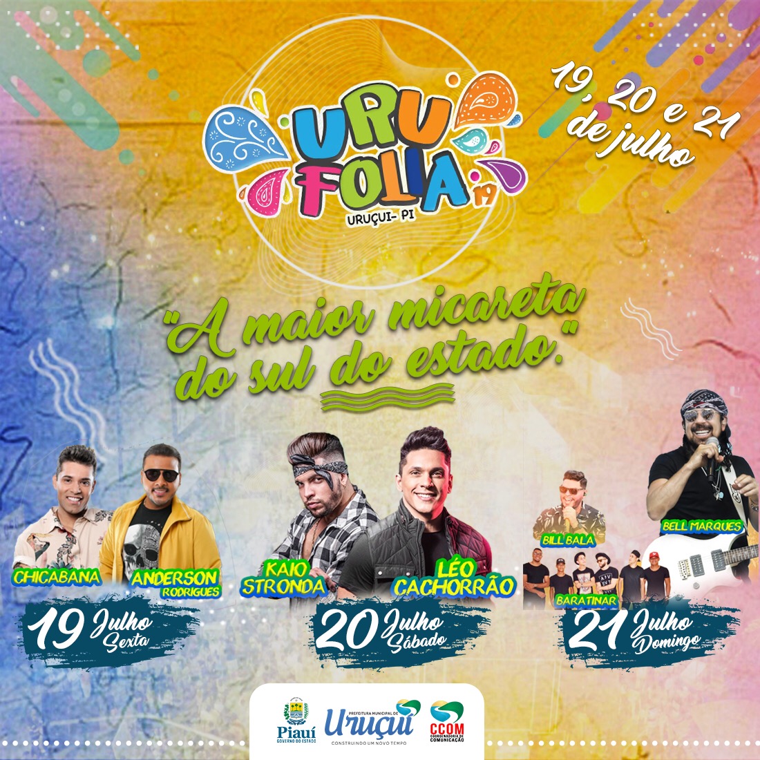 Com Bell Marques e outras atrações, Urufolia 2019 garante o maior carnaval fora de época da região - Imagem 1