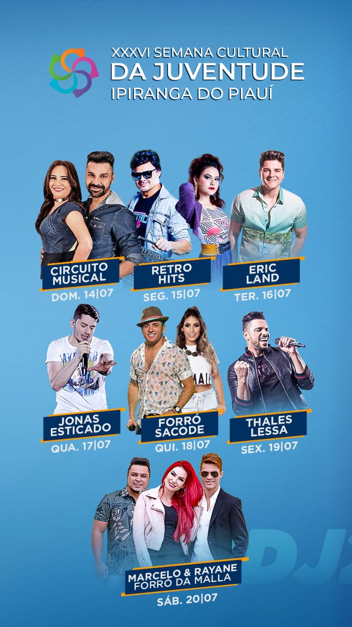 Contagem regressiva para o início da XXXVI Semana Cultural da Juventude Ipiranguense: de 14 a 20 de Julho. - Imagem 1