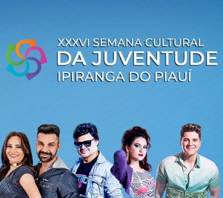 Contagem regressiva para o início da XXXVI Semana Cultural da Juventude Ipiranguense: de 14 a 20 de Julho.