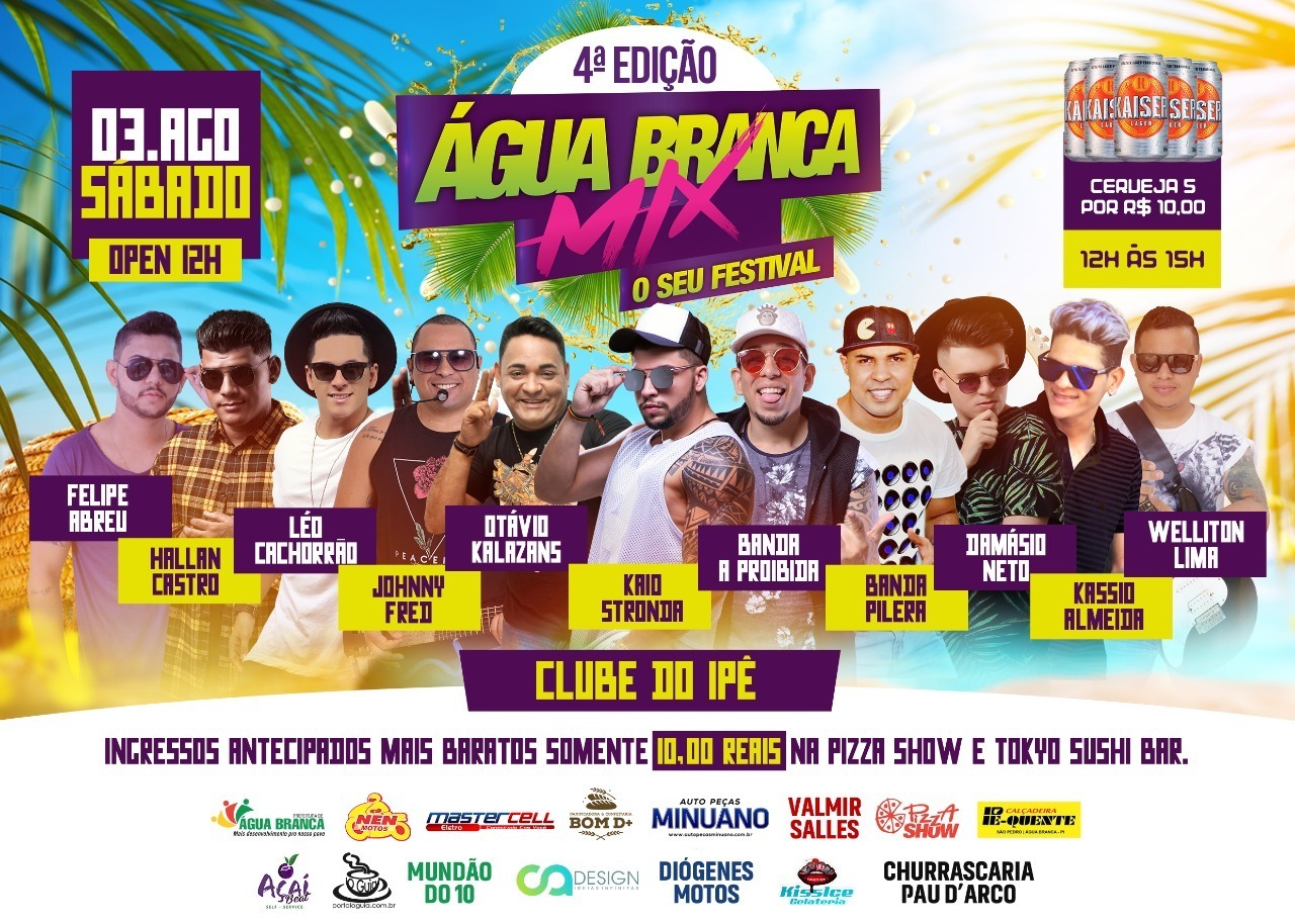 Vem ai a 4° Edição do melhor e maior festival em Água Branca – PI Água Branca – MIX - Imagem 1