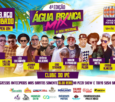 Vem ai a 4° Edição do melhor e maior festival em Água Branca – PI Água Branca – MIX