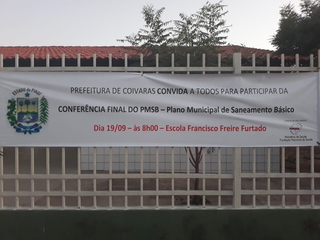  Coivaras realizará no próximo dia 19 a Conferência Municipal de Saneamento Básico  - Imagem 1