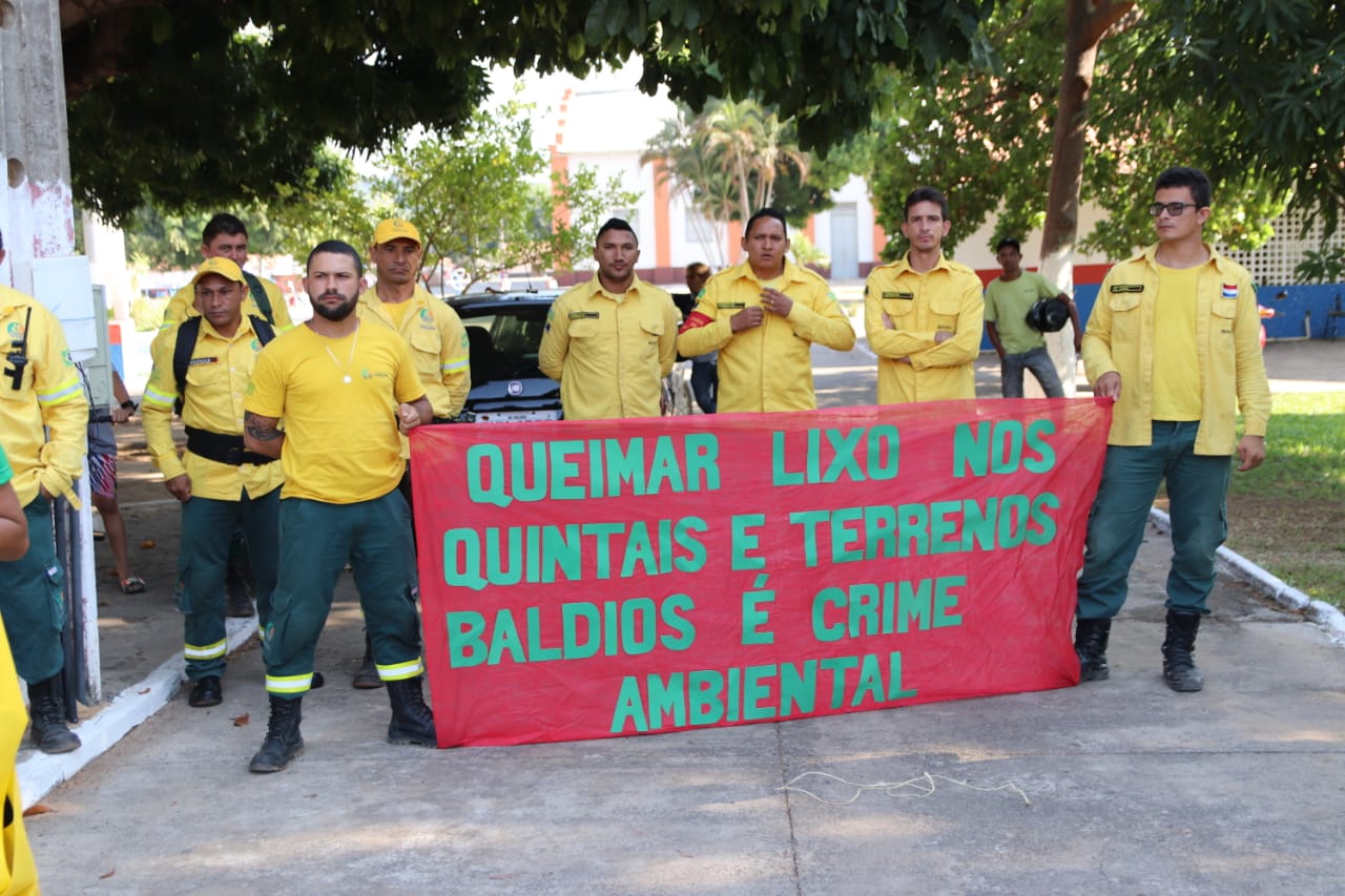 SEMMA, Brigada Municipal /PROCERRADO, Prev-Fogo( IBAMA) e STRANS fazem  passeata da Campanha Todos contra as Queimadas - Imagem 1