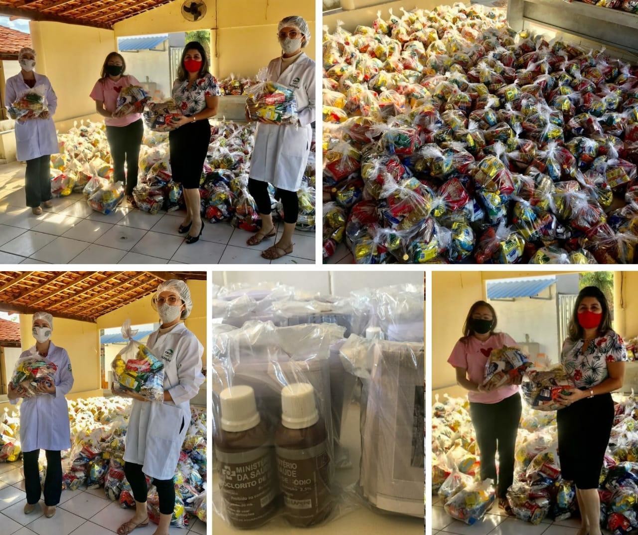 Secretaria de educação de Jatobá do Piauí em parceria com o CRAS e Sindicato dos Trabalhadores Rurais entregam “kits merenda” nas escolas municipais