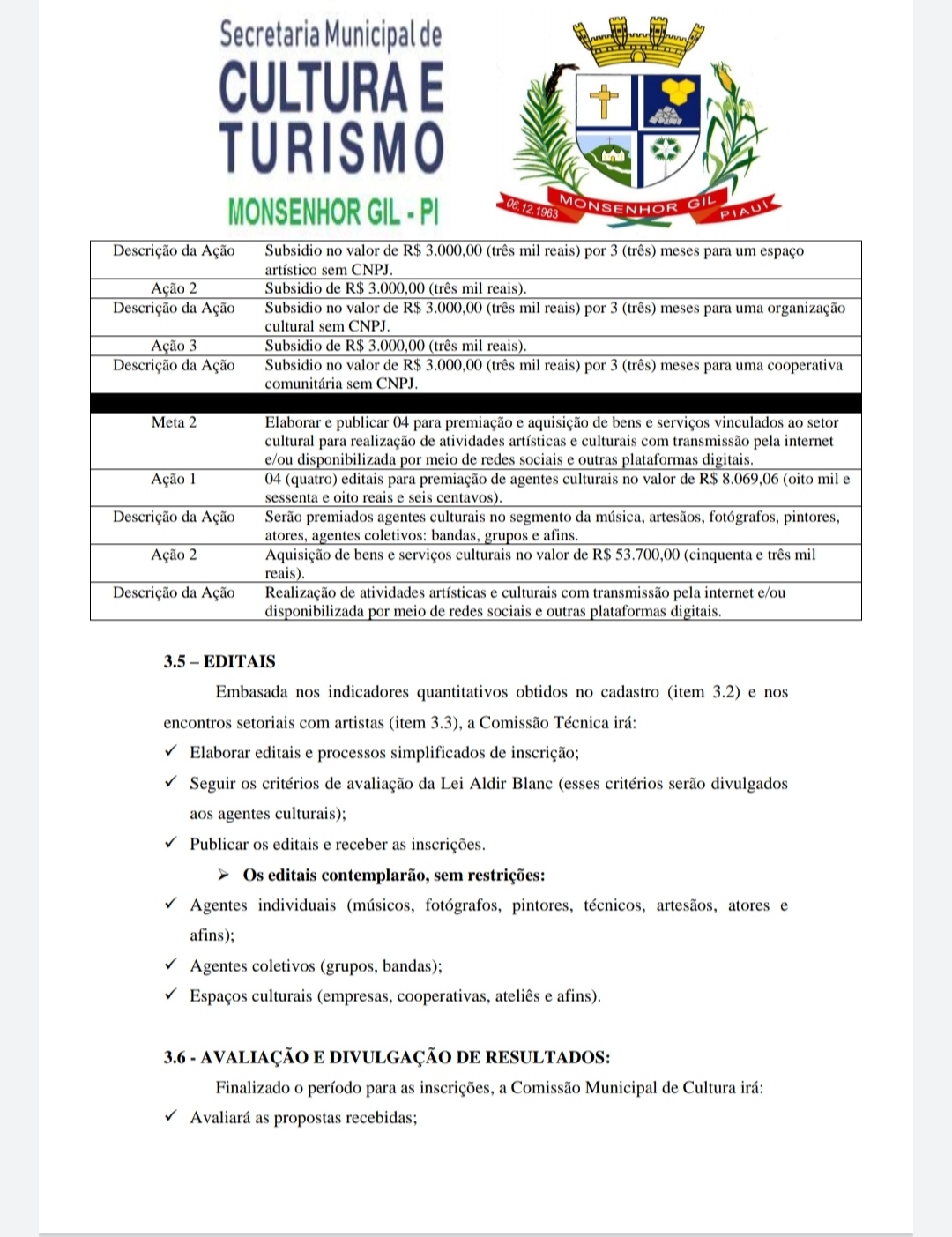 Monsenhor Gil dá início ao pagamento dos beneficiários do Auxílio Emergencial da Cultura - Lei Aldir Blanc - Imagem 8
