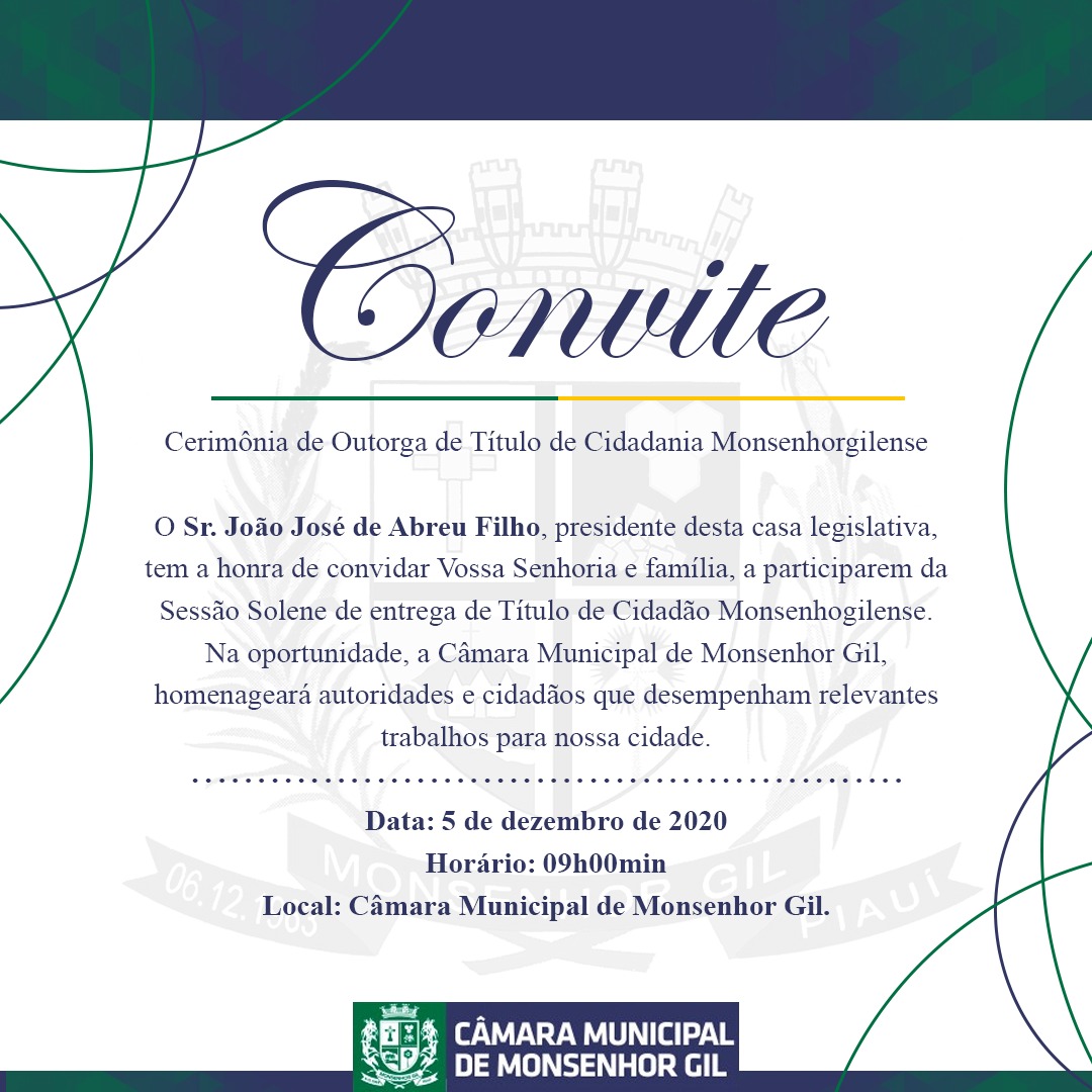 Os novos Monsenhorgilenses escolhidos por meio de projeto de lei dos vereadores do município - Imagem 1