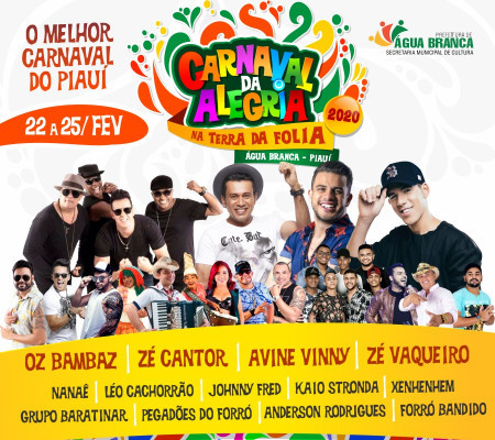 Água Branca divulga atrações do Carnaval 2020