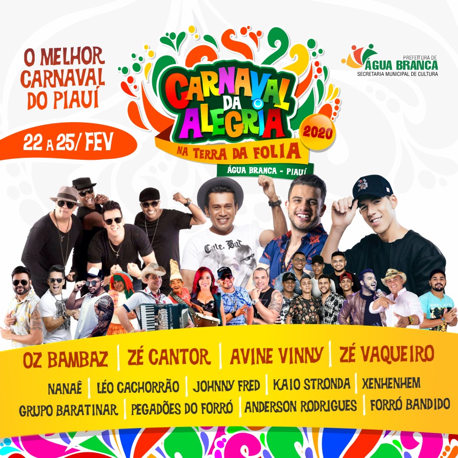 Água Branca divulga atrações do Carnaval 2020 - Imagem 1