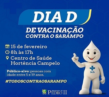 Pedro II terá Dia D contra o sarampo neste sábado (15)