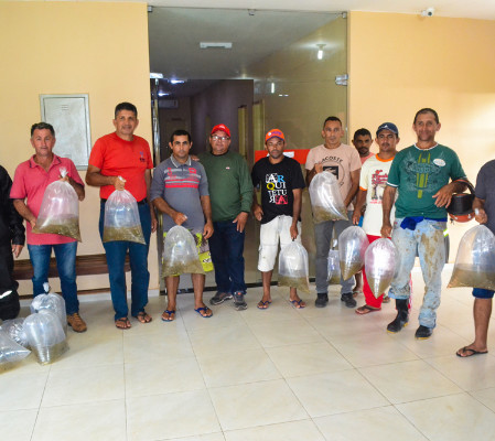 Prefeitura de Joaquim Pires entrega mais de 15 mil alevinos para piscicultores.